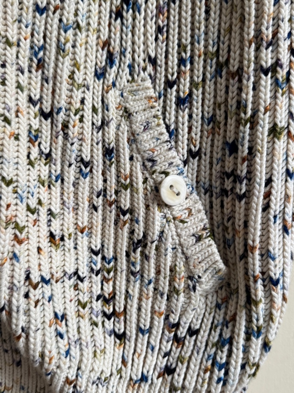 Misha & Puff sea glass Confetti Fisher button up cardigan vest m/l - Picture 4 of 9